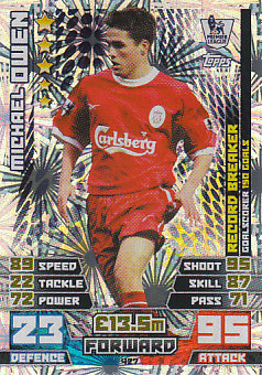 Michael Owen Liverpool 2014/15 Topps Match Attax Record Breaker #427